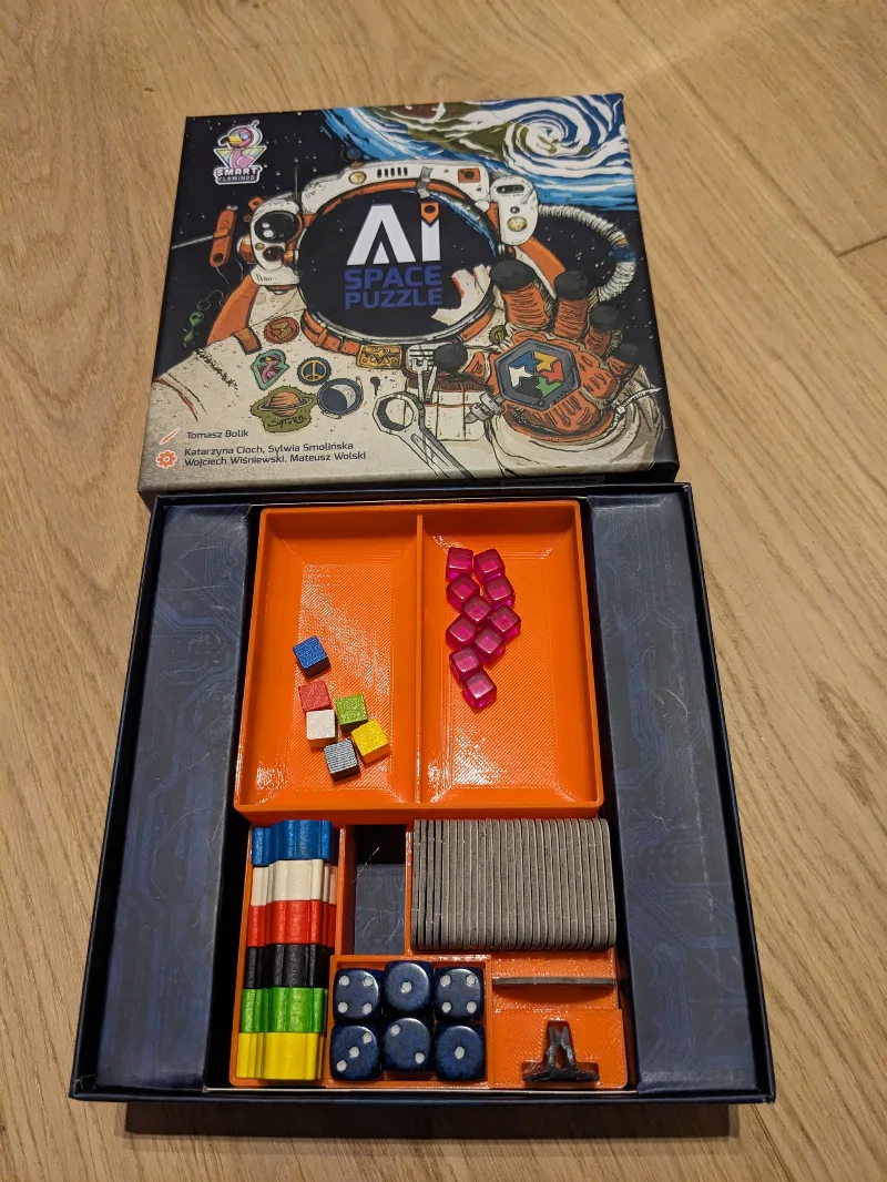 AI Space Puzzle boardgame insert