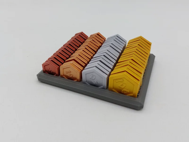 Gold Coins with Money Tray for Tabletop HeroQuest