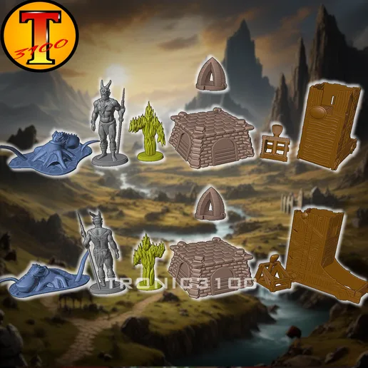 Legends of Andor the Star Shield Threats: Miniature Pack for Tabletop games