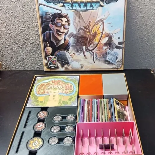 Steampunk Rally board game organizer