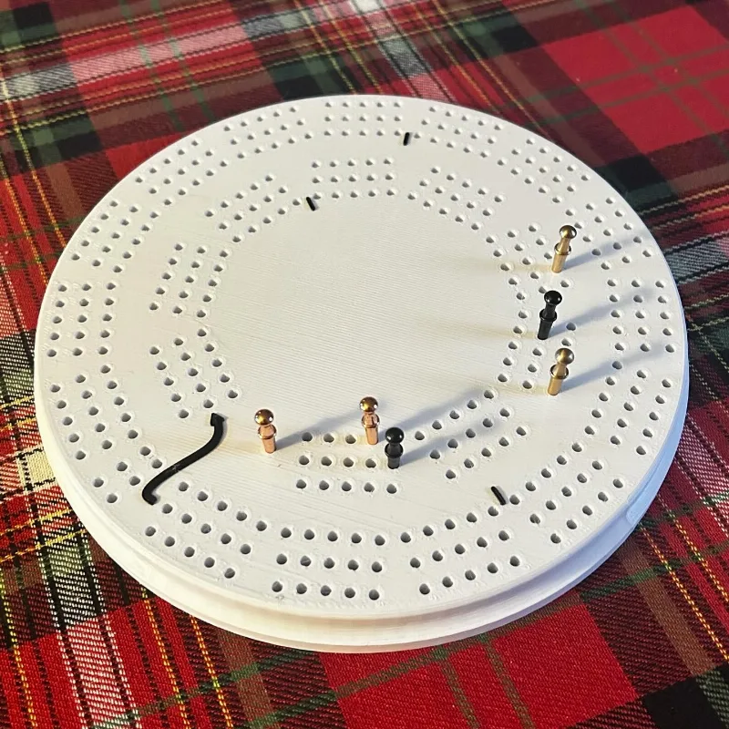 Three-player Cribbage Board