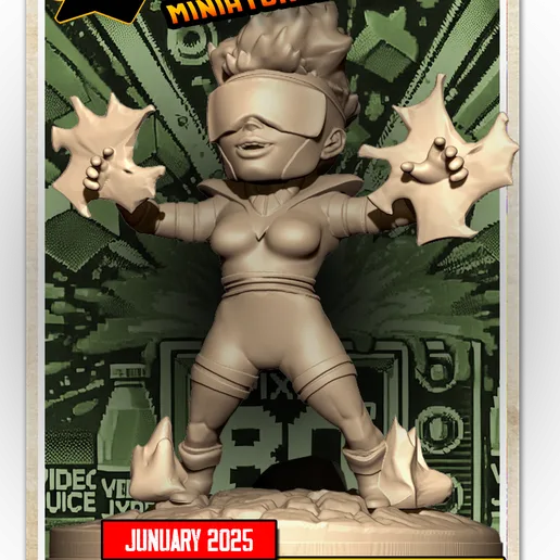 siena blaze marvel united chibi miniature style