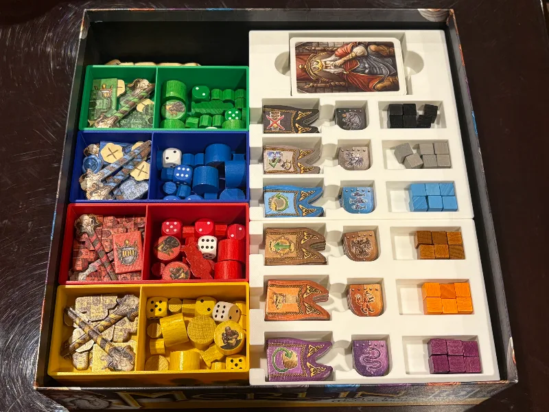 Merlin base game + Queenies 1 & 2 boardgame insert