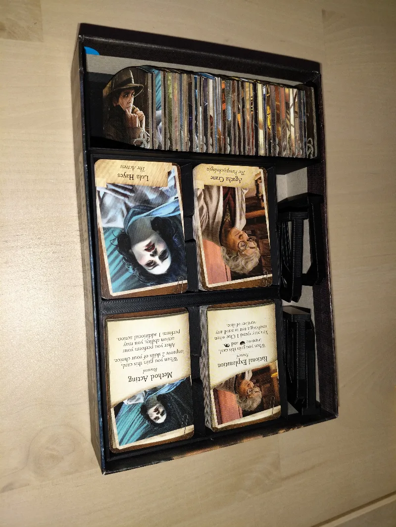 Eldritch Horror character frames and insert for small expansion box fit