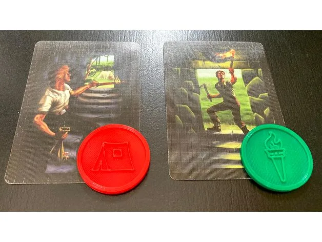 Incan Gold board game tokens