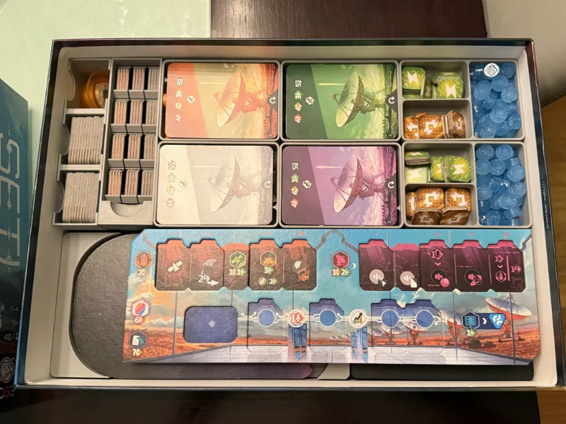 SETI board game organizer with player and species trays
