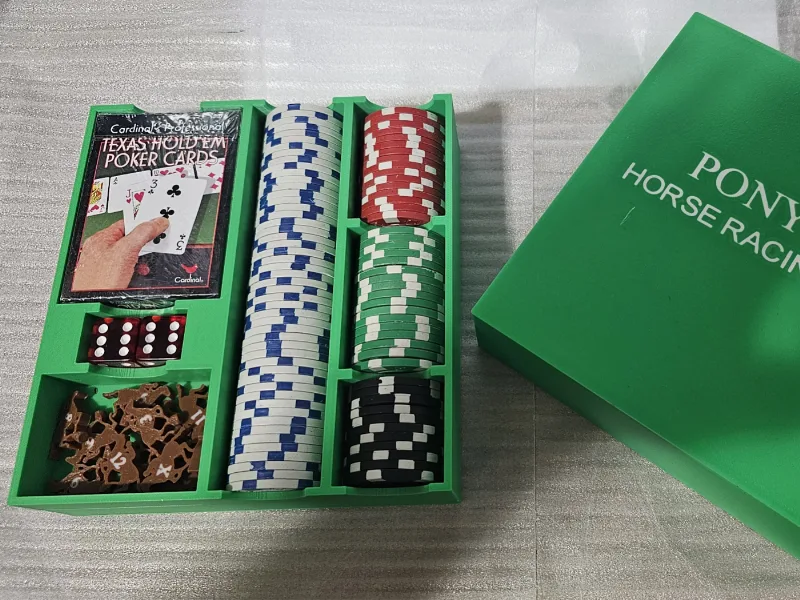 Horse Racing Game or Poker Set Storage Box
