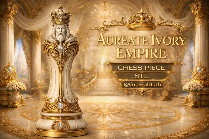 The Aureate Ivory Empire "King" - chess piece