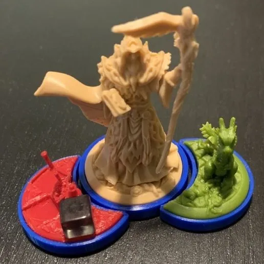 Black Rose Wars Snap-On Half-Base for Familiars (and Other Half-Moon Based Minis from Ludus Magnus Studio)