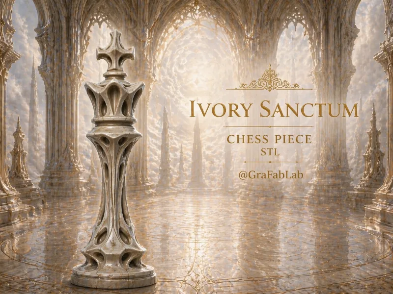 Ivory Sanctum "King" - chess piece