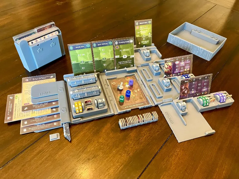 Gloomhaven Buttons and Bugs - The Weyland Travel Dashboard Organizer (STL files for 3D printing) 