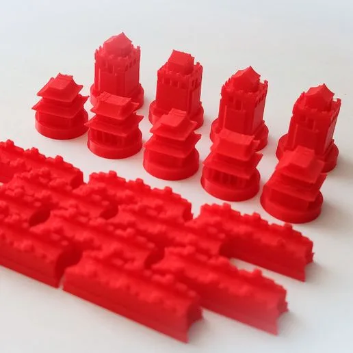 Catan Piece Set - Chinese