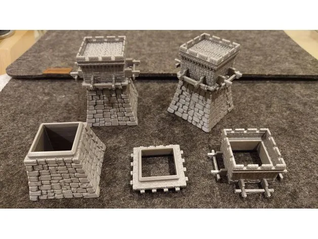 Optional Towers for The Great Wall boardgame by Awaken Realms (fancy remix)