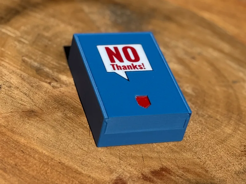 No thanks game card box