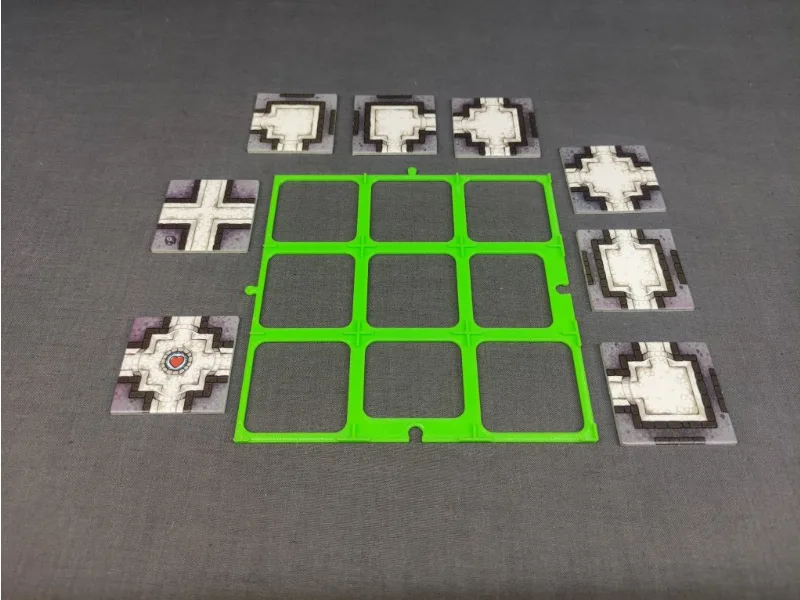 Karak/Carcassonne tile grid 3x3