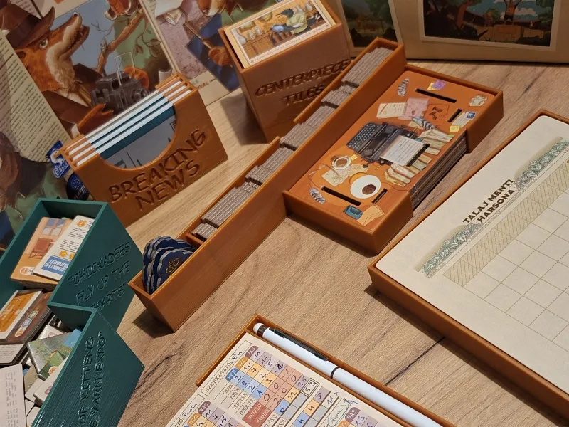 Fit To Print board game insert