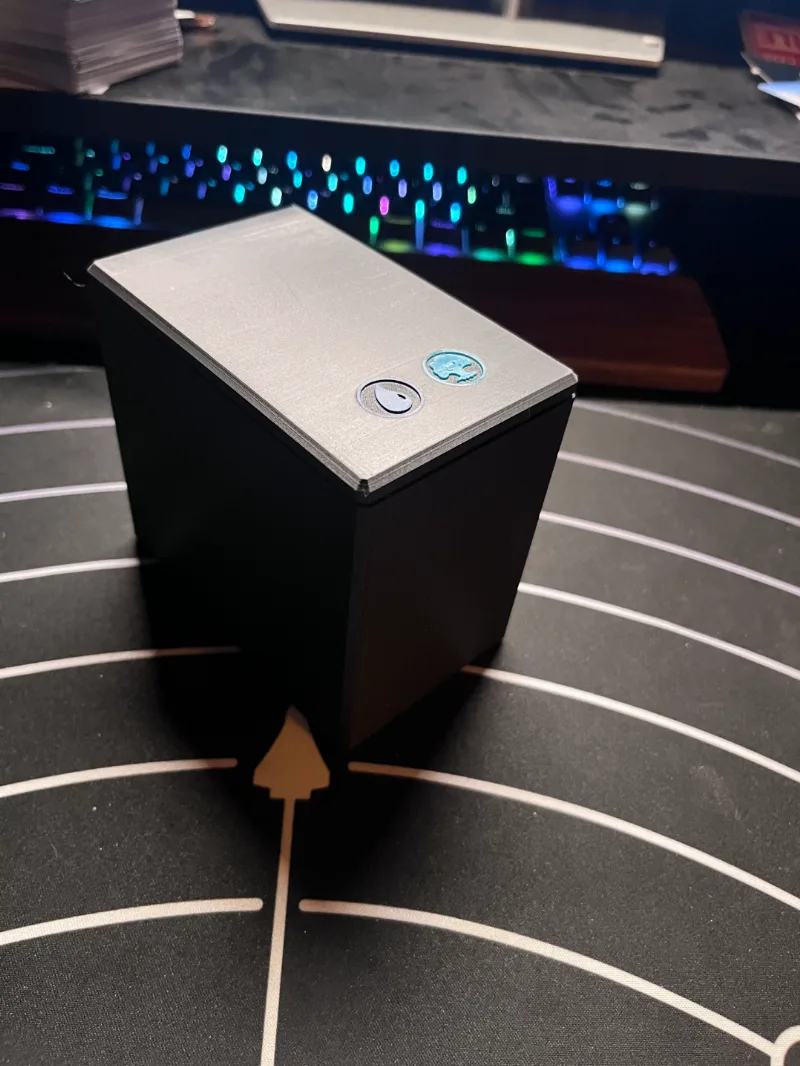 Magic the Gathering Deck box with mana tokens.