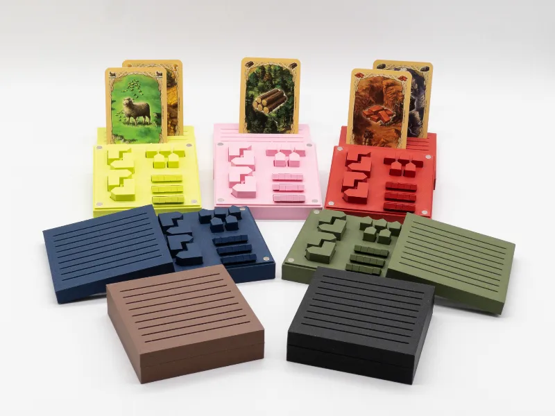 Catan Compatible Game Case with Pieces - Magnetic