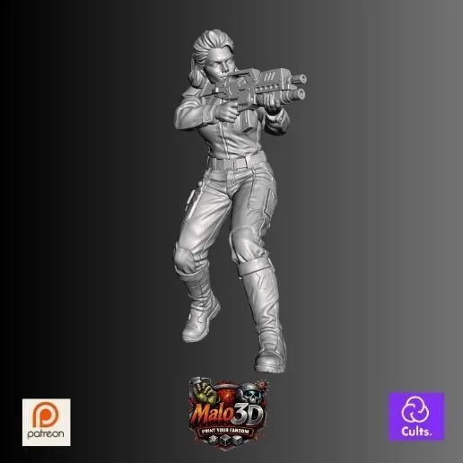 🚀 Carmen Ibanez – Zombicide Invader Survivor STL Miniature + Character Card