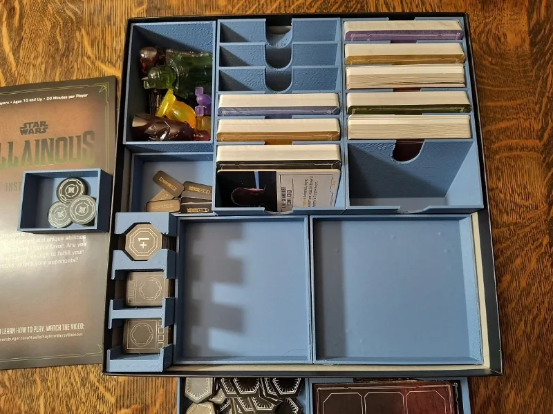 Star Wars Villainous game insert and organizer  - base plus expansions