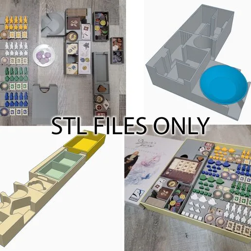 STL Files for Darwin's Journey (& Expansion) board game insert
