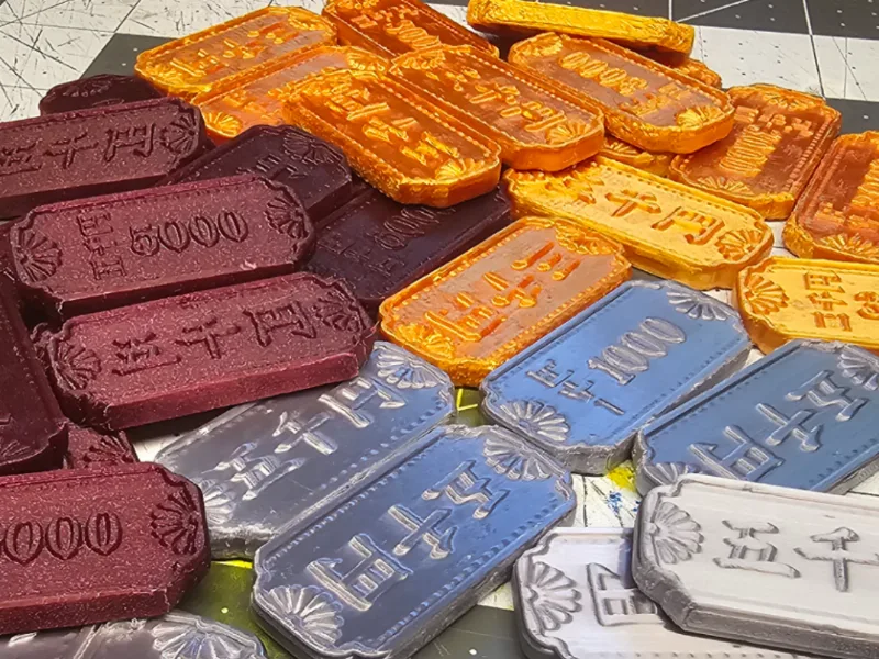 Nippon Zaibatsu Board Game Coins