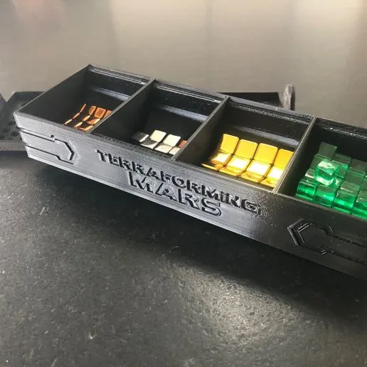 Terraforming Mars - Storage and Dispenser Cubes days and MegaCredits